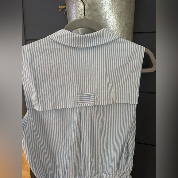 Vineyard vines performance sleeveless harbor striped seersucker dress size 8 - Picture 4 of 4